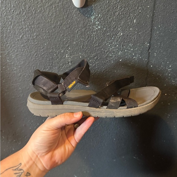 Women’s Black and Grey Sanborn Teva Sandals - Picture 2 of 8